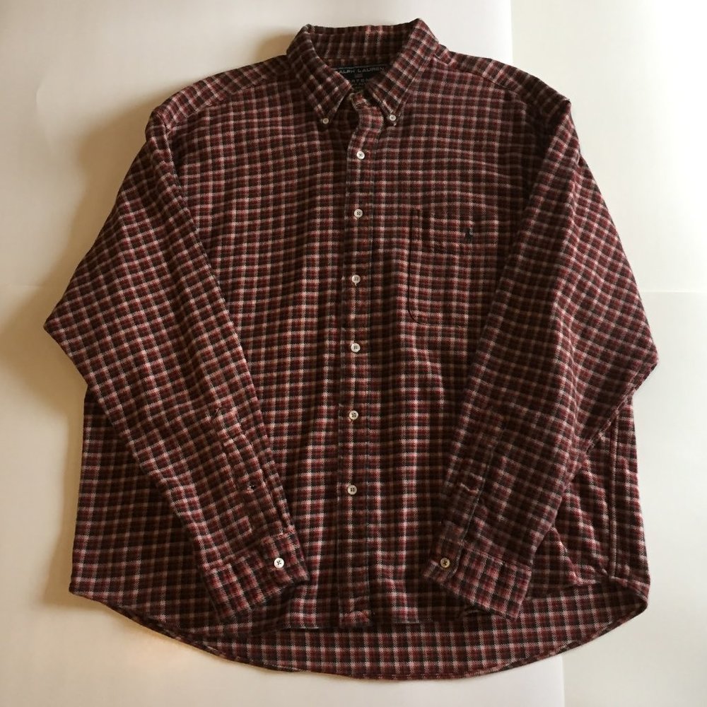 Polo Sportsman 100% Cotton Button Down Flannel XL
